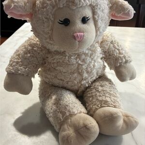 Build-A-Bear Vanilla Swirl Lamb Sheep Plush Stuffed Toy W/Eyelashes Retired
